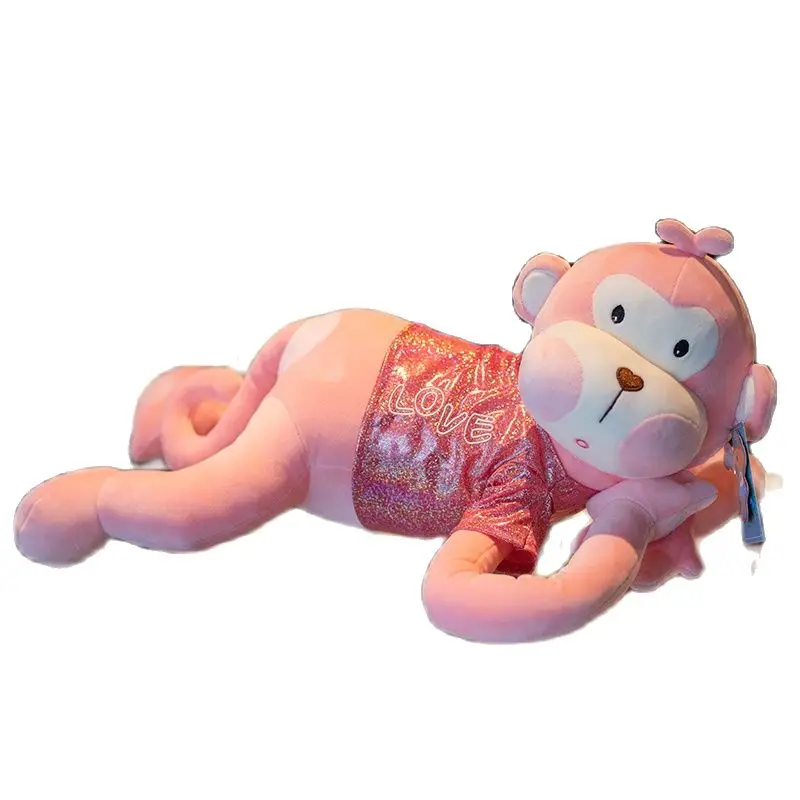 Мягкая игрушка обезьяна с длинным хвостом кукла мягкая плюшевая Успокаивающая