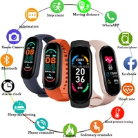 2021 m6 smart watch men womens watches heart rate monitor blood pressure bluetooth smartwatch fitness bracelet for android ios