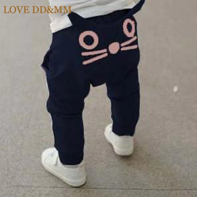 Штаны для малышей с надписью LOVE DD& MM Лидер продаж, новая одежда для малышей штаны-шаровары для мальчиков и девочек с милым рисунком кота детские штаны одежда для малышей