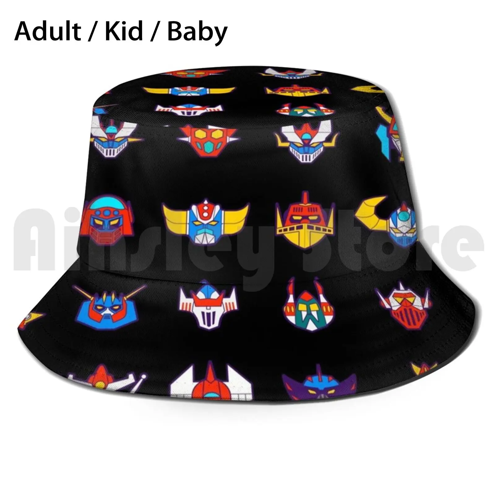 

071B 70S Robots Color Sun Hat Foldable UV Protection Grendizer Classic Robot Classic Classic Manga Classic Anime