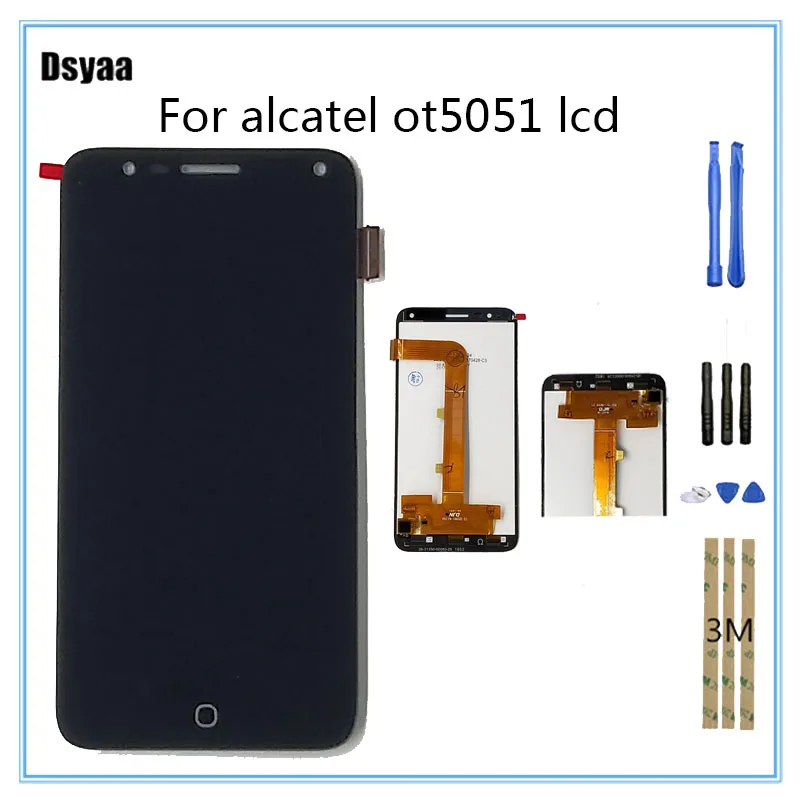 5 0 дюймов lcd for Alcatel Pop 4 OT5051 5051 5051D 5051X 5051J м Дисплей с Сенсорный экран планшета Assemblely