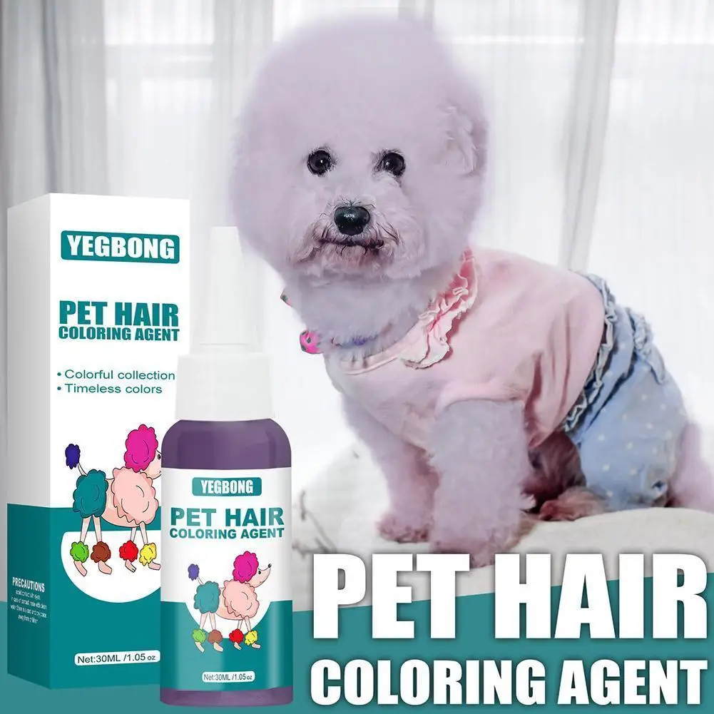 

38g Pet Dog Cats Animals Hair Bright Coloring Dyestuffs Supplies Agent Pigment Coloring Dog Supply Accessories Safe Dyeing R0j5