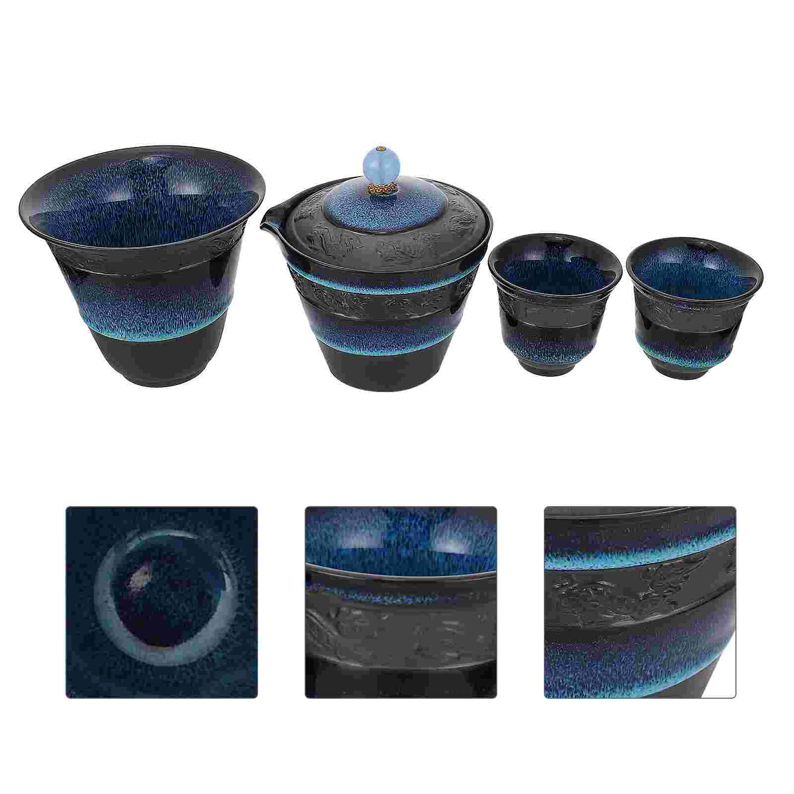 

1 Set Creative Travel Teapot Set Practical Home Teapot Set Travel Tea Cup Set