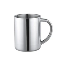 230ml coffee beer milk tea cup stainless steel double layer handle thermal drinkware student office home kitchen mug accessories
