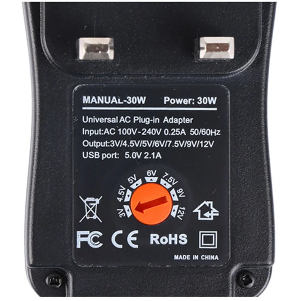 NEW 30W Multi-Function Adjustable Voltage Power Supply Adapter 3V-12V US UK EU Plug for Walkie Talkie/TV Box/CCTV/Camera/VCD DVD |