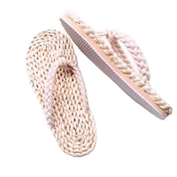 jarycorn 2020 big size 34 46 beach slippers summer lady retro casual slides top quality flat slip on straw womens sandals shoes