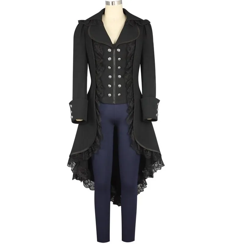 Gothic coat blazer steampunk tuxedo black gothic Victorian ladies | Женская одежда