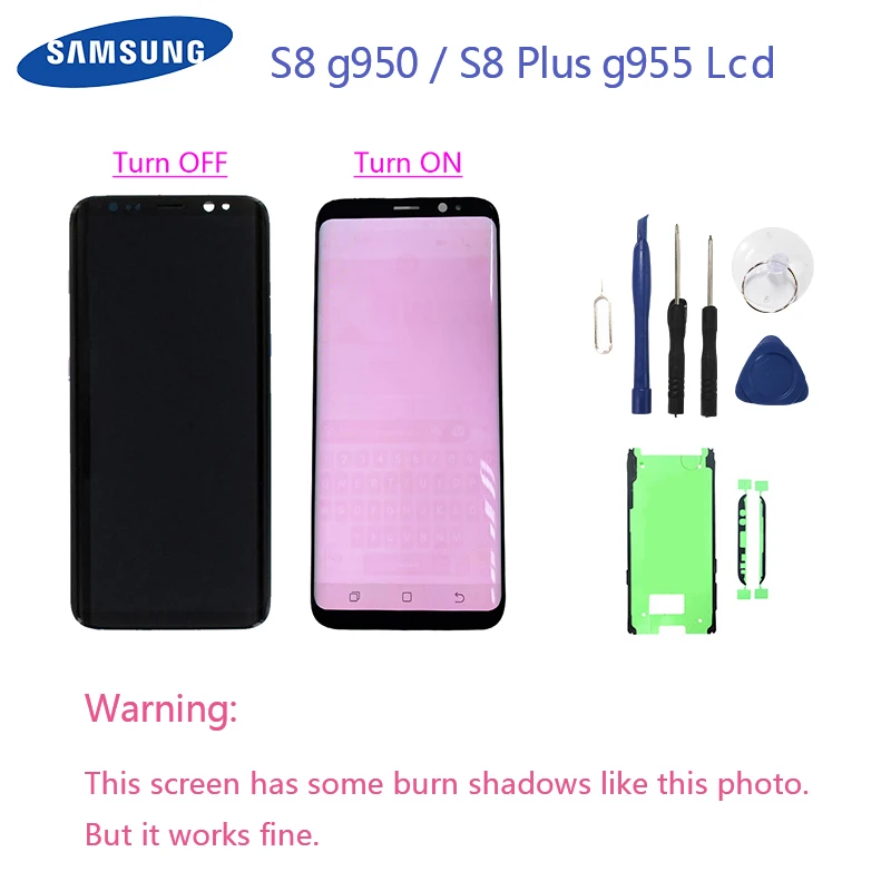 

100% оригинал для Samsung Galaxy S8 + S8 plus G955F G955A G955FD ЖК-дисплей с сенсорным экраном дигитайзер супер AMOLED экран