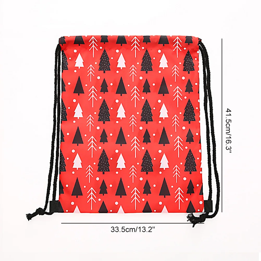 Рождество печатных Drawstring рюкзак тренажерный зал Sackpack йога пляжный Подарочный