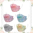 Маска одноразовая для лица для взрослых, 4-слойная дышащая Милая маска от пыли с мраморным узором, 50 шт.