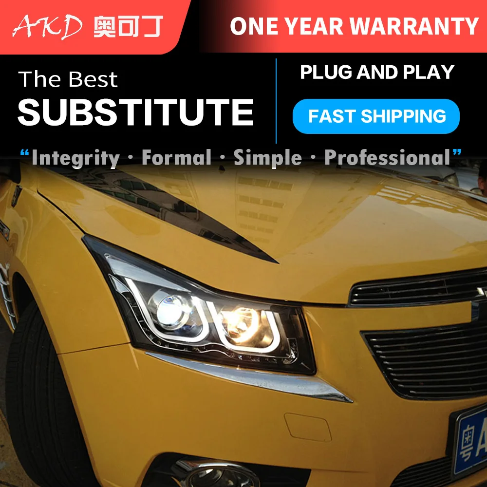 АКД тюнинг Автомобильные фары для Chevrolet Cruze 2009 2014 светодиодные DRL ходовые огни
