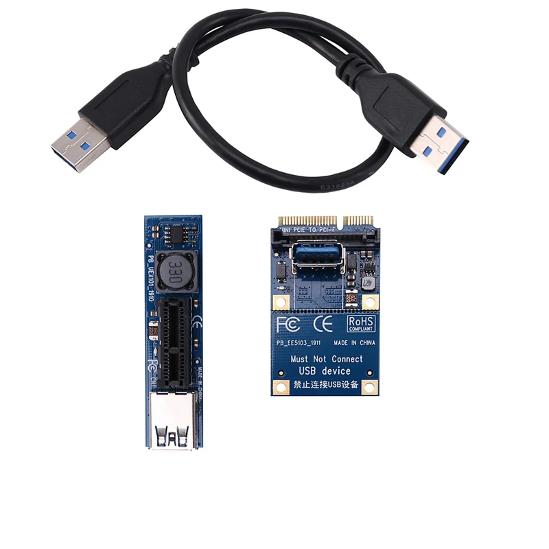 

Переходник Mini PCIE на PCI-E X1, переходник PCI Express X1, адаптер порта SATA Power PCIE, удлинитель 30 см, USB удлинитель