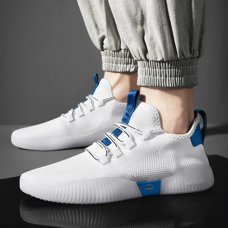 2020 Летняя Повседневная беговая Обувь flyknit мужские кроссовки лоферы дышащие