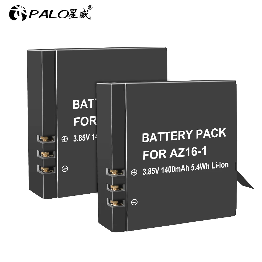 PALO 1 4 шт. AZ16 1400mAh 3 85 V батарея + ЖК дисплей USB двойной зарядное устройство для