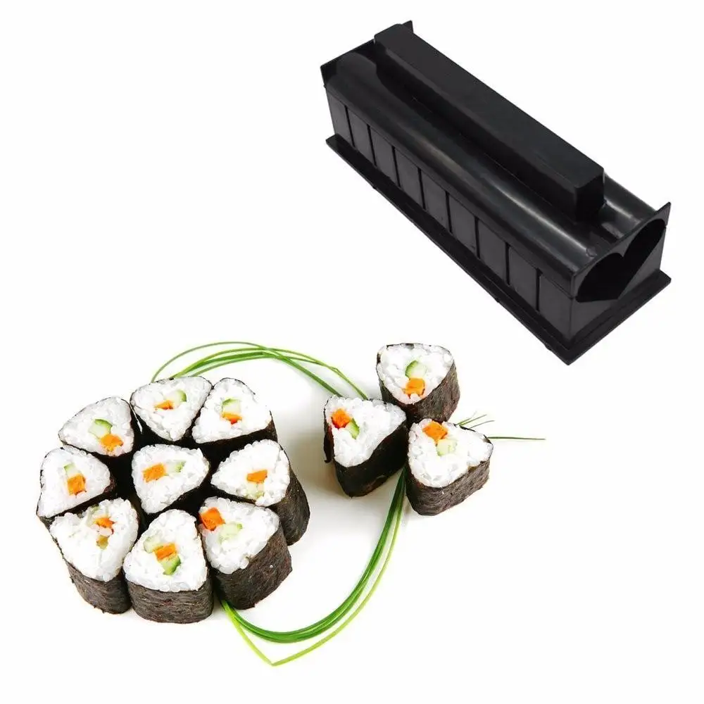 

DIY 10 In 1 Sushi Maker 10pcs Rice Roll Mold Kitchen Chef Set Mould Roller Cutter Sushi Making Tools