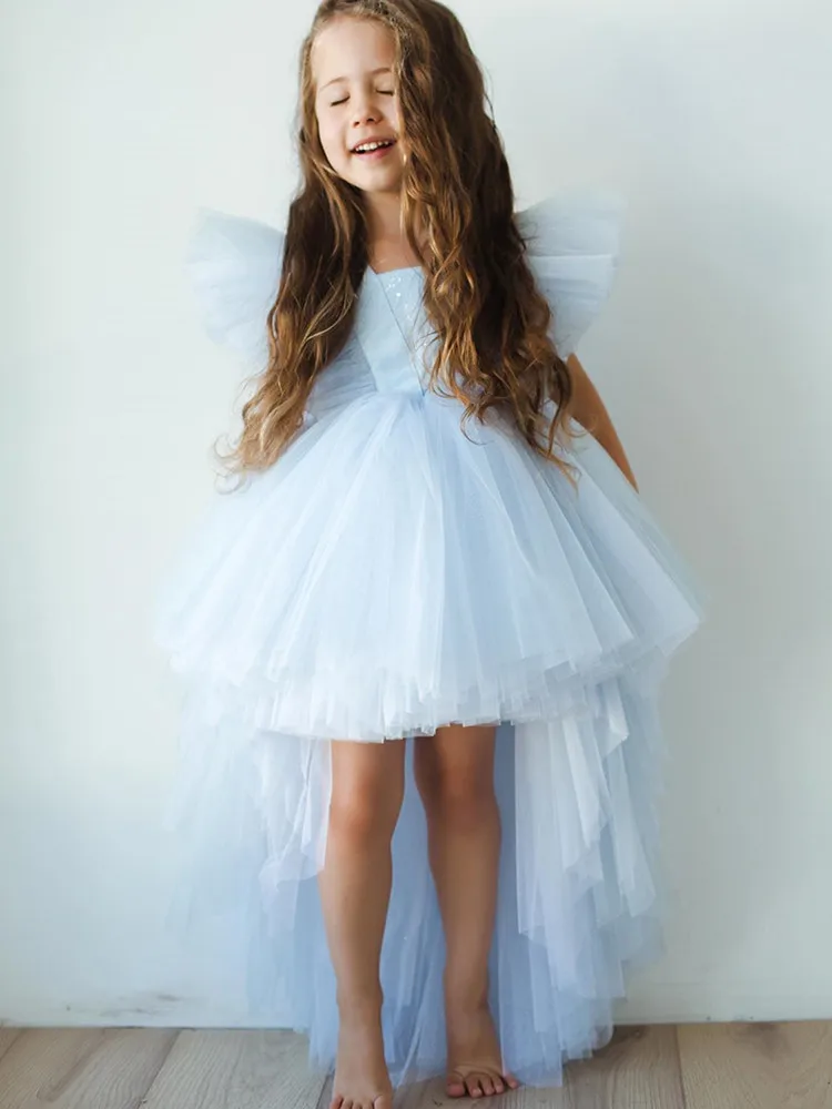 

Custom Infant Girls Clothes Puffy Tulle Princess Birthday Party Gown Christmas New Year Dress Kid Size 1-14Years