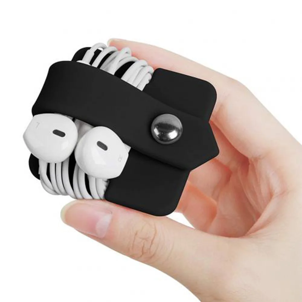 Силиконовый органайзер для телефонных кабелей кабеля наушников держатель