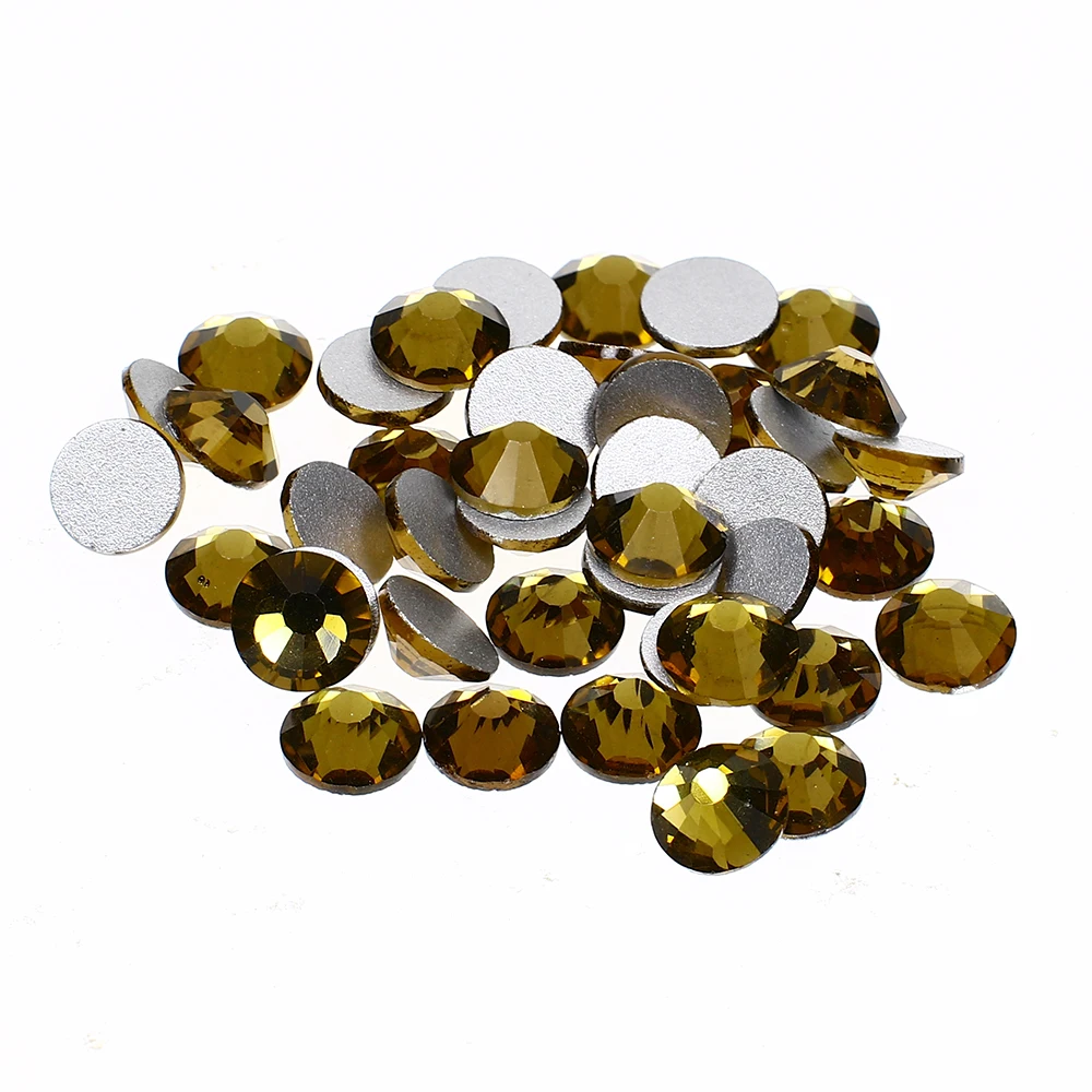 Topaz strass Стразы non hotfirx кристалл и камни для ногтевого дизайна стразы s Блестящие