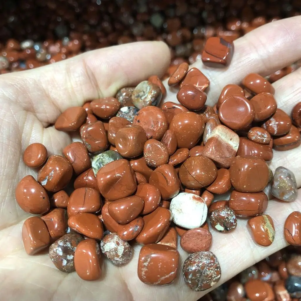 100 г Натуральная красная яшма гравий закругленные полудрагоценные камни
