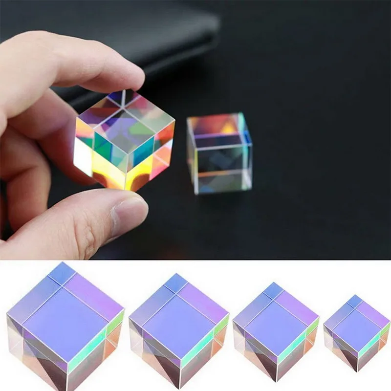 Prism for Photo Six-Sided Rainbow Light Physics Combine Cube Glass Beam Splitting Optical Refracted Experiment | Инструменты