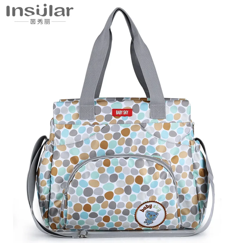 Большая сумка для подгузников INSULAR с красными цветами мессенджер тоут мам