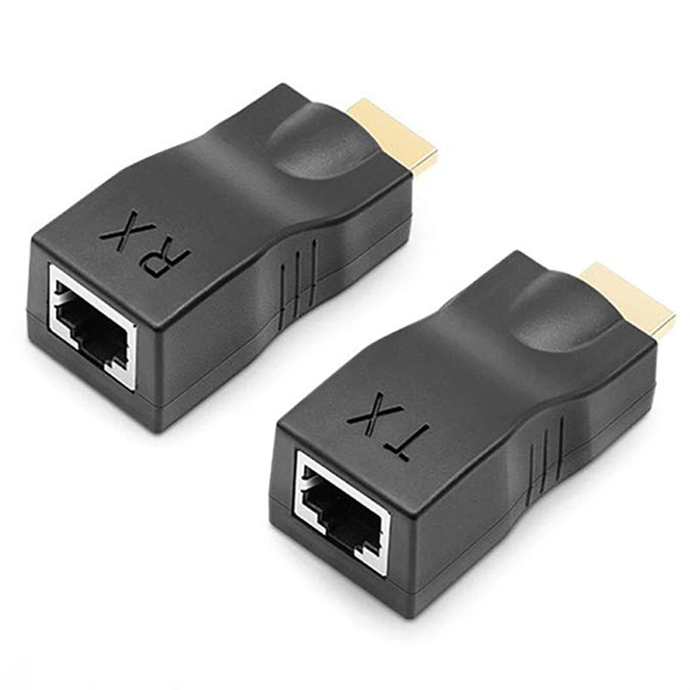 1 пара 4K HDMI-совместимый удлинитель до 30 м RJ45 более CAT5e Cat6 сеть Ethernet LAN для HDTV HDPC DVD PS3