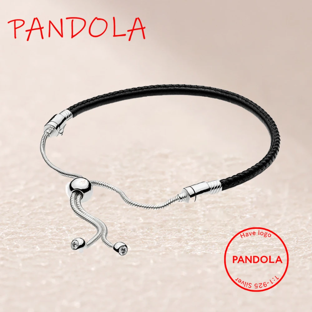 

MOMENTS BLACK LEATHER SLIDING BRACELET 597225CBK