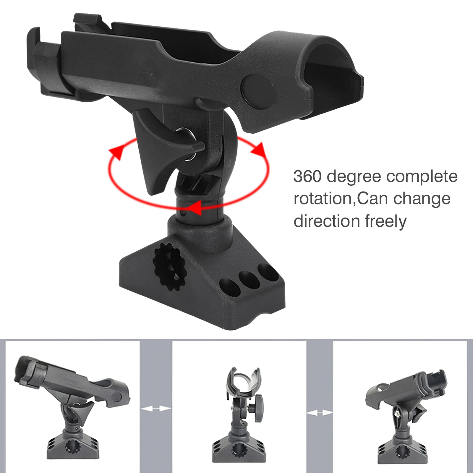 

Fishing Support Rod Holder Bracket Kayaking Yacht Fishing Tackle Tool Strong 360 Degrees Rotatable Accessories For Boat Kayak