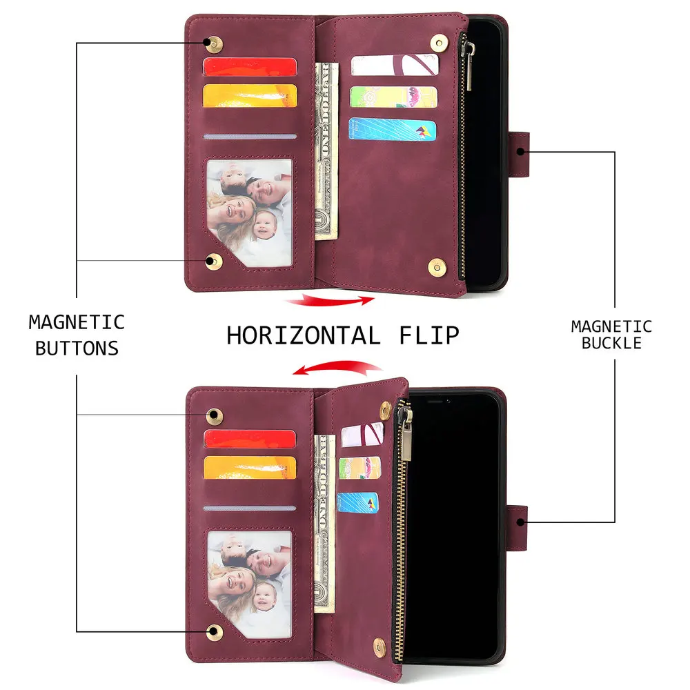 nova5t zipper wallet multifunction case for huawei nova 5t case nova t5 5i pro 6se 7i flip cover funda huawei nova 5 t case skin free global shipping