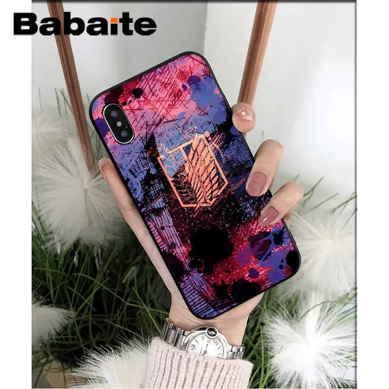 A6 Babaite атака на Титанов аниме Япония черный мягкий чехол для телефона iPhone 8 7 6 6S Plus X XS MAX 5 5S SE XR 11 11pro 11promax - Цвет: A6