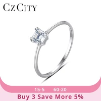 czcity pure 925 sterling silver rings for women 2020 dating party daily life square ring fine jewelry bijoux gifts sr2052103