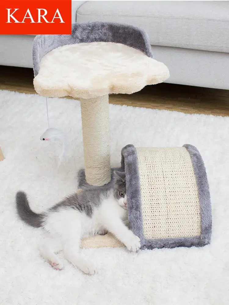 Кошка лазания рамка кошка гнездо дерево одна царапина доска с виллой Сизаль пост