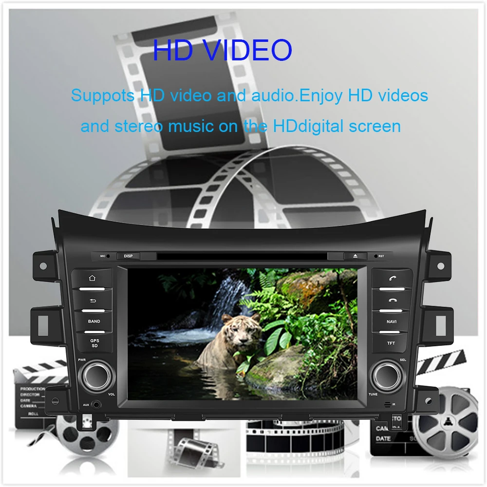 Автомобильный мультимедийный DVD-плеер с GPS-навигацией для Nissan NP300/Navara 2014-2022 Android 10 0