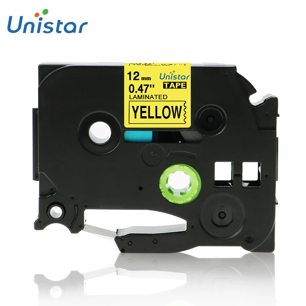 

12mm TZe-631 Black On Yellow tz631 Label Tape laminated ribbon Cassette Cartridge Compatible for Brother Label printers tz-631
