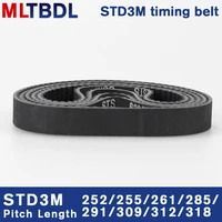 std 3m timing belt 252255261285309312318mm 691015mm width rubbetoothed belt closed loop synchronous belt pitch 3mm