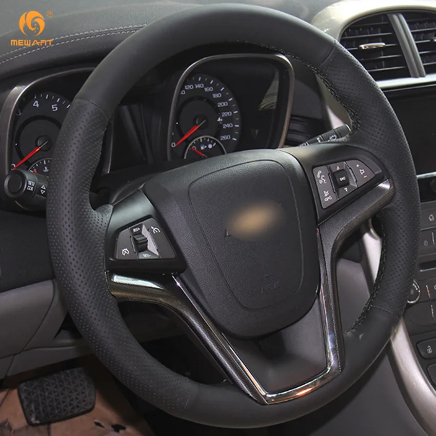 MEWANT черный чехол рулевого колеса автомобиля из натуральной кожи для Chevrolet Malibu