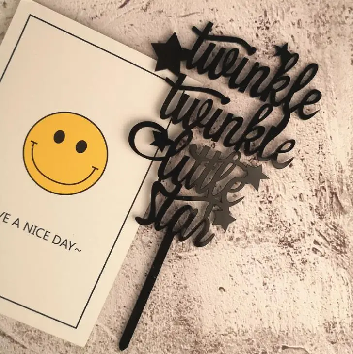 1 шт. милые акриловые фигурки для тортов на Рождество мерцающие веточки звездная