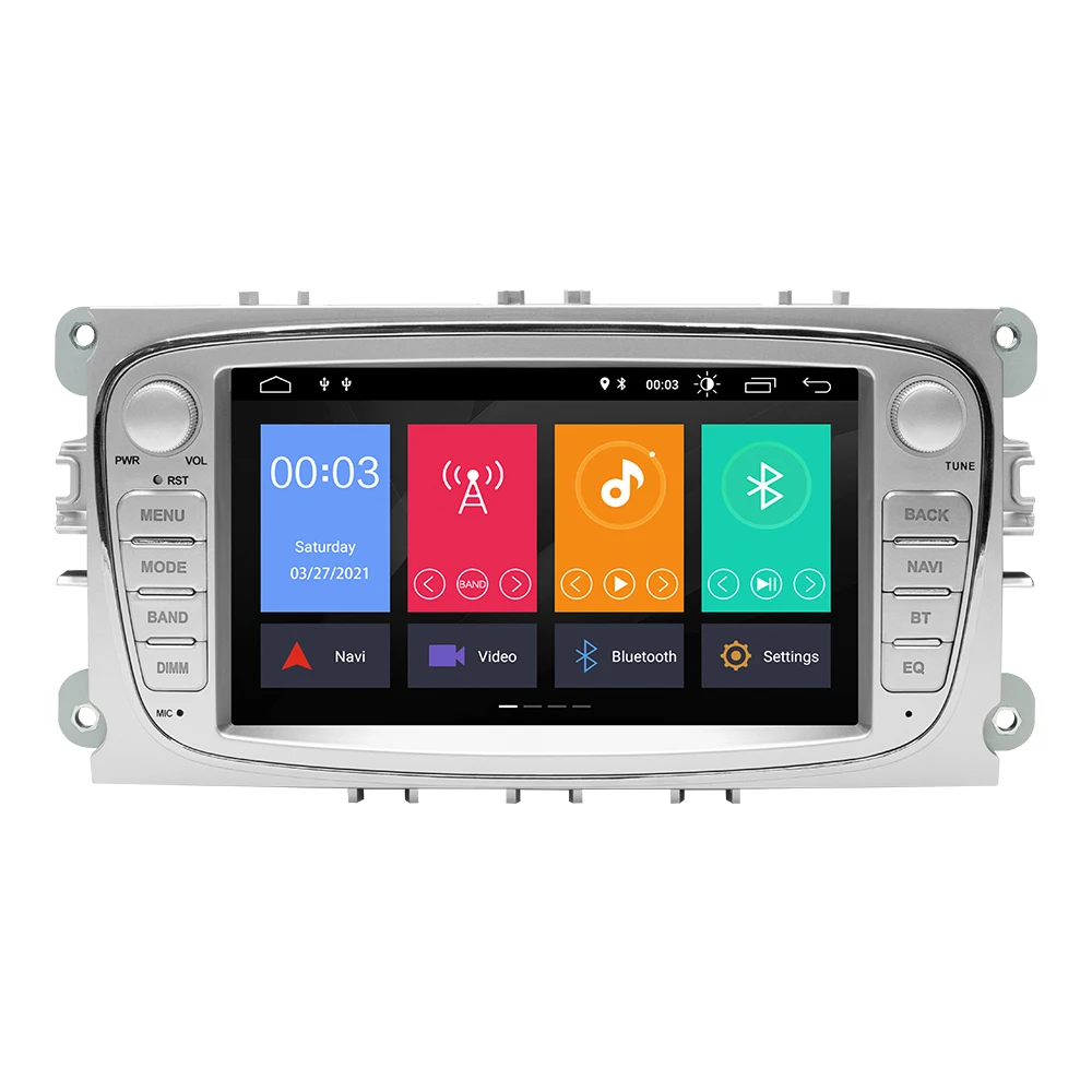 Беспроводное Андроид 11 автомобильное мультимедийное радио с поддержкой Carplay для Ford Focus 2 3 mk2 Mondeo 4 Kuga Fiesta Transit Connect S-MAX C-MAX Galaxy.