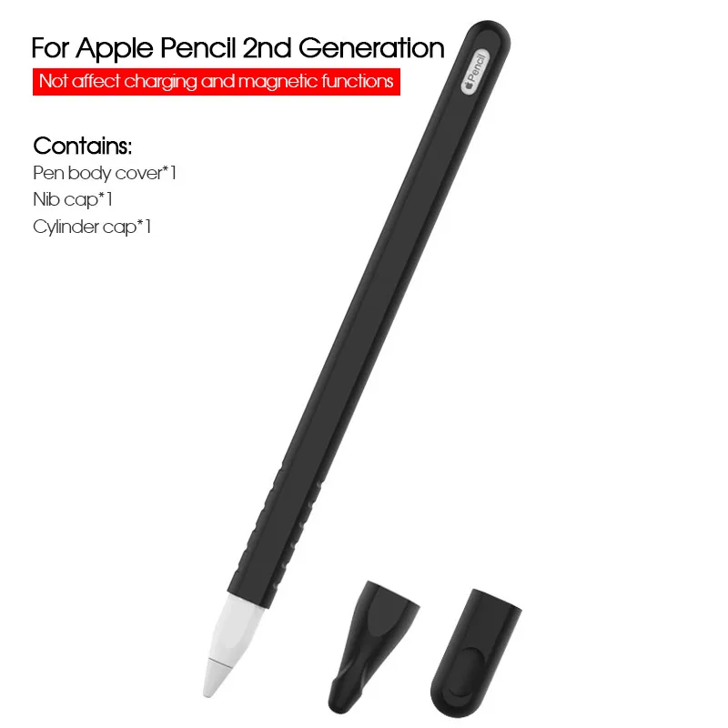 

Soft Silicone Cases for Apple Pencil 2nd Full Protective Case for IPad Pencil Tip Cover Holder Tablet Touch Pen Stylus Pouch Bag