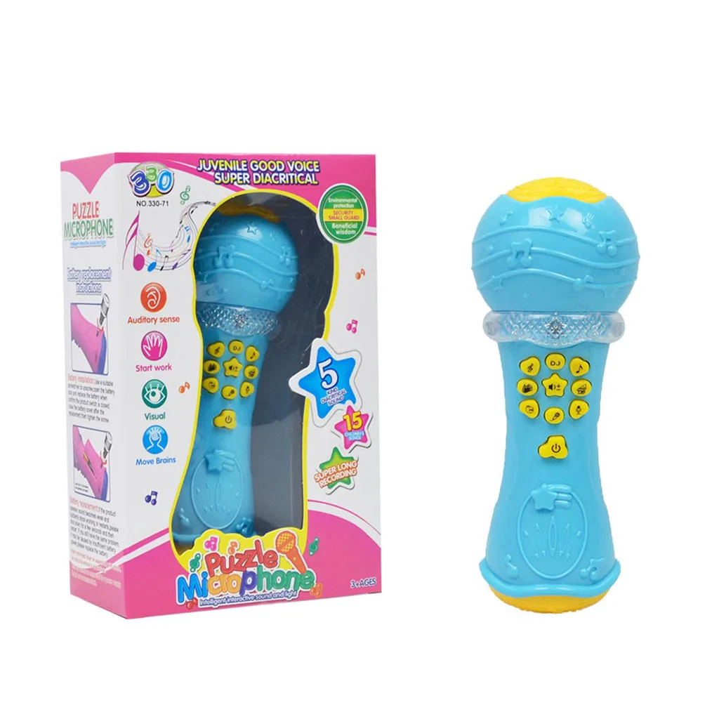 

2020 Children Emulated Music Toys Funny Lighting Wireless Microphone Model Gift Music Karaoke Light Toys For Kids Gifts