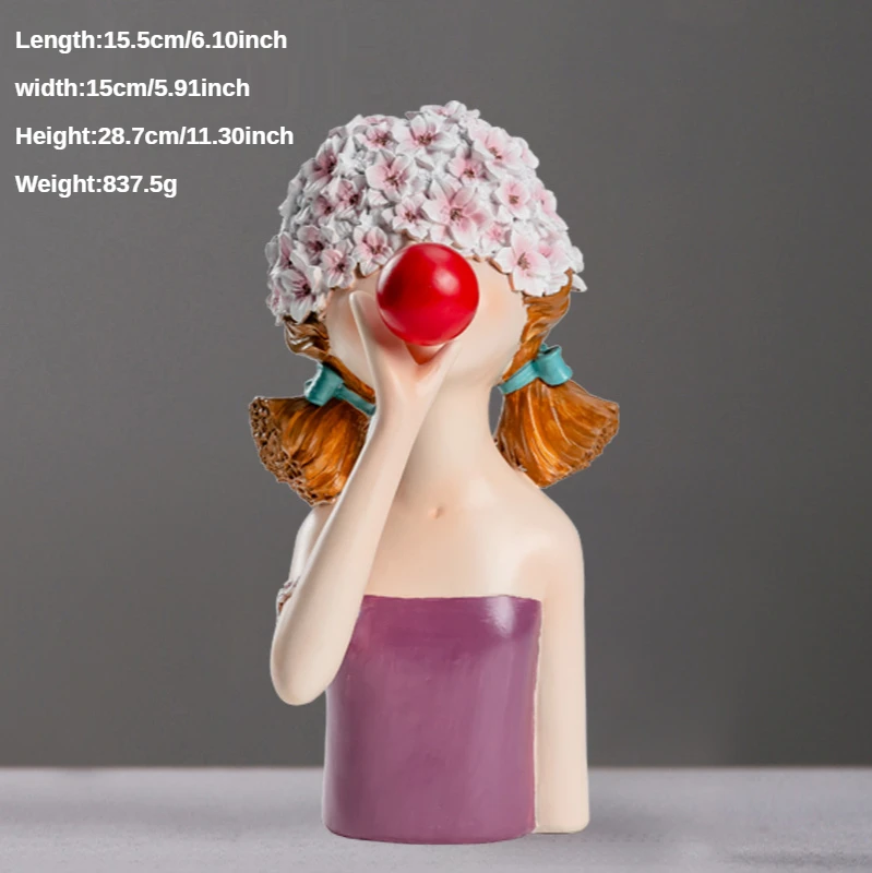 

Lovely Girl Heart Morden Nordic Table Ornament Bubble Girl Princess Home Decoration Accessories For Living Room Beauty Figurine