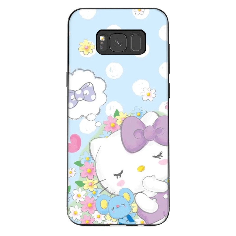 Чехол для телефона для samsung J6 A70 A60 A50 A40 A20 A30 A10 A7 A6 A5 A3 A8 A9 крышка озорной рисунок «Hello Kitty»