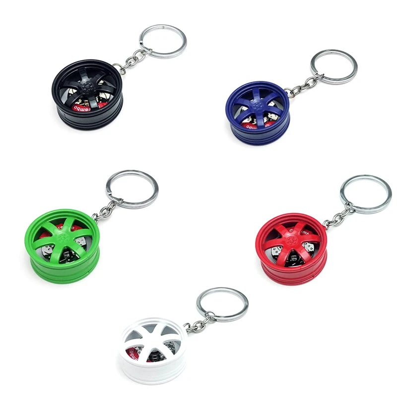 Автомобильное колесо турбо брелок кольцо для ключей с тормозными дисками