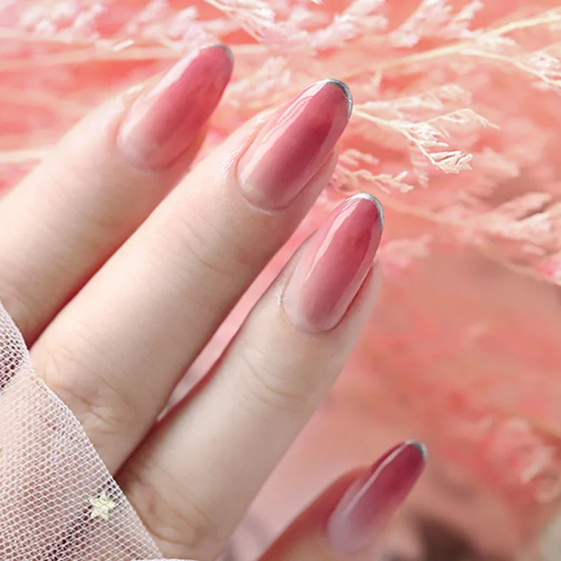 Новое поступление модные наклейки для дизайна ногтей серебряный цвет U-образная