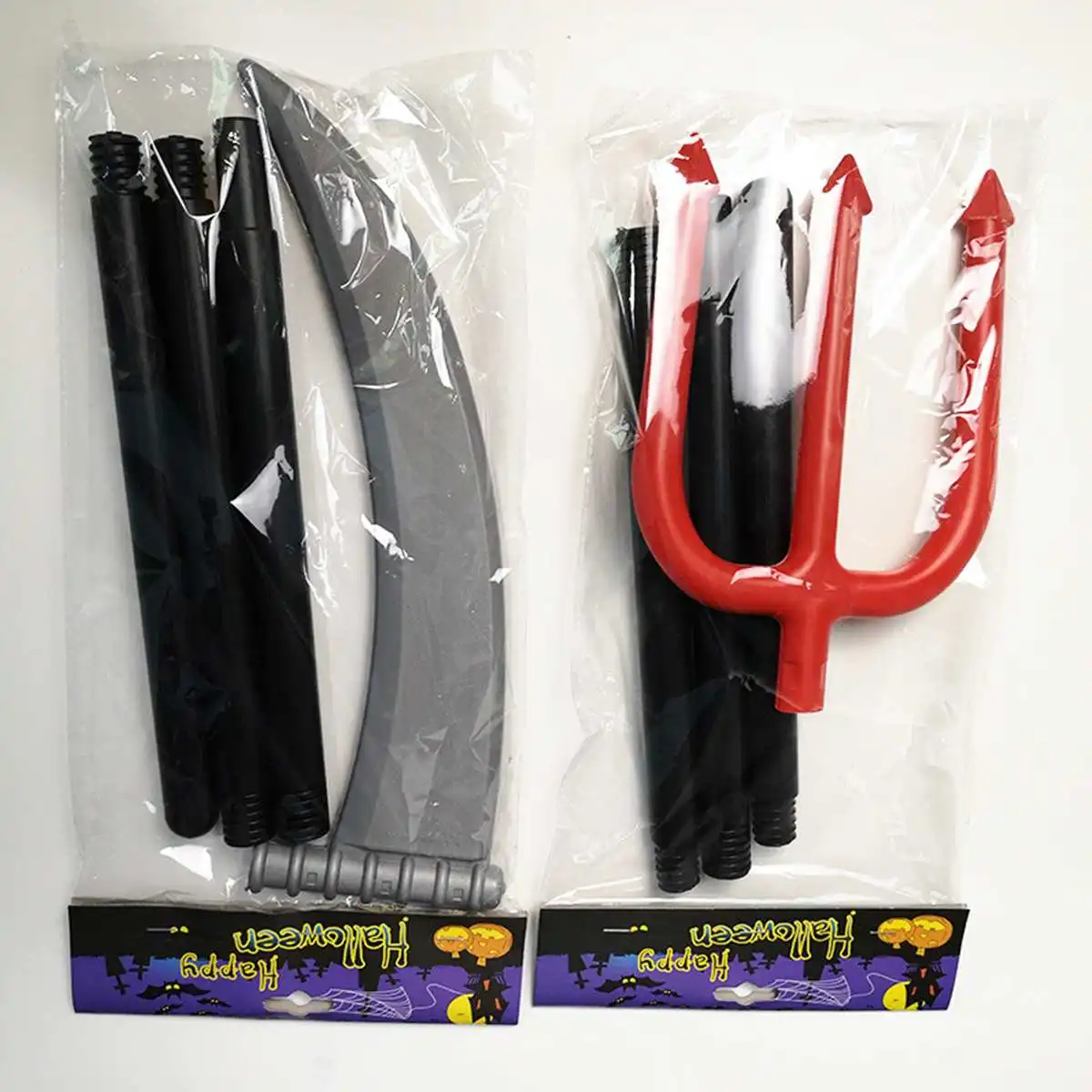 

90cm/100cm Halloween Death Scythe Axe Plastic Weapon Decoration Props Devil Adult Children Kings Ghost Festival Toys