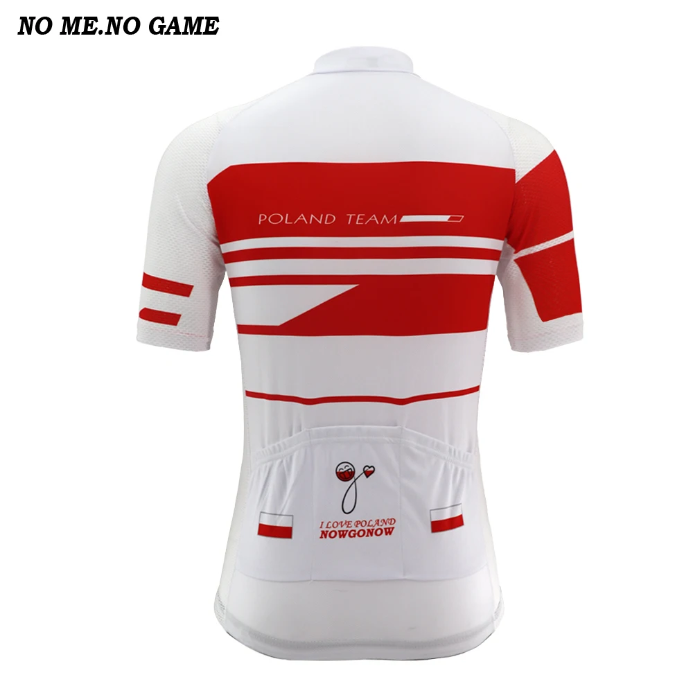 Poland team men's white pro cycling jersey road bicycle racing clothes mtb bike Jersey summer clothing NO ME GAME | Спорт и