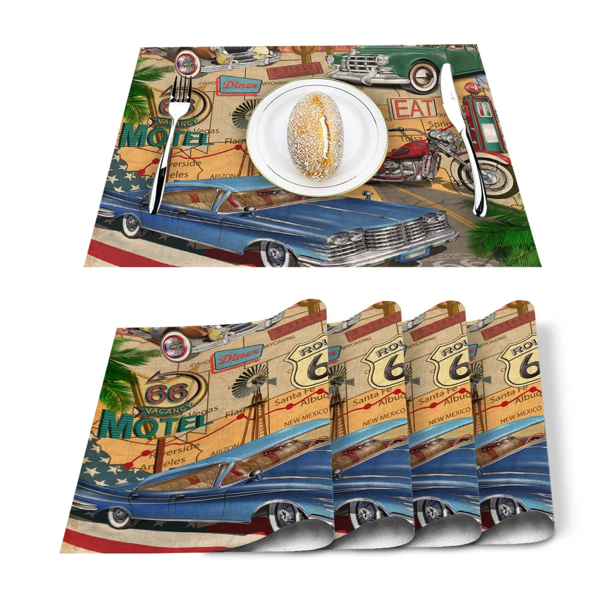 4/6 шт./набор декоративные коврики в стиле ретро | Дом и сад