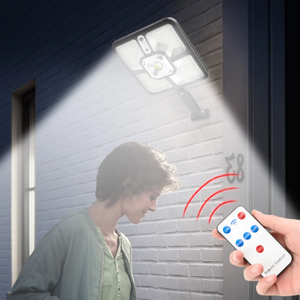 220 LED Solar Light Motion Sensor Sunlight Outdoor IP65 Waterproof Wall Emergency Street Safety Lamp for Garden Yard Decoration | Лампы и