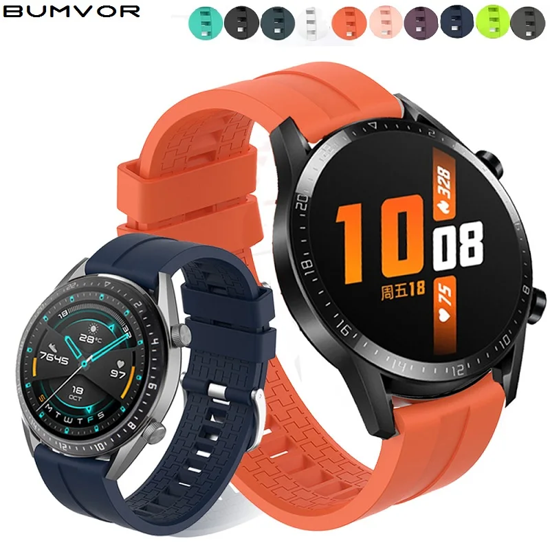 Для Huawei Watch GT 2 GT2 42 мм 46 Смарт часы силиконовые спортивные браслет 22 ремешок для