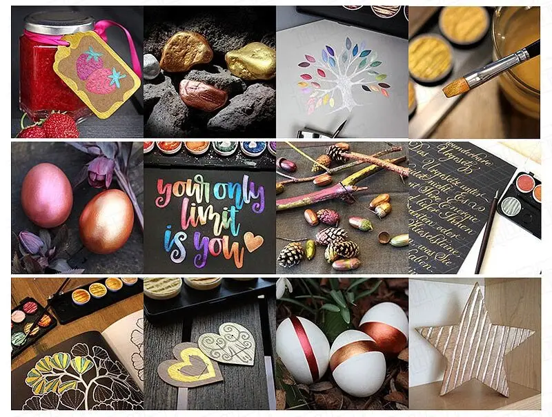 Акварельная краска цветущая перламутровый пигмент 36 цветов|Акварельные краски| |